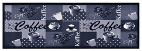 vidaXL Covoraș de bucătărie lavabil, albastru, model cafea, 60x180 cm