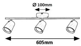 Rabalux 5047 - Spot LED SOLANGE 3xLED/6W/230V