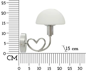 Mauro Ferretti Lampa De Perete Argintie cm 23X15X22 | Aosom Romania