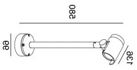 Spot LED de perete de exterior ROSE LED/15W/230V IP65 Gardino LX1674