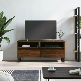 831251 vidaXL Comodă TV, stejar maro, 100x34,5x44,5 cm, lemn prelucrat