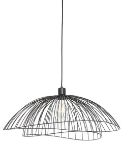 Lampă suspendată de design neagră 60 cm - Pua