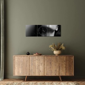 Tablou - Portretul unei femei cu ruj roșu (cu ceas) (90x30 cm)