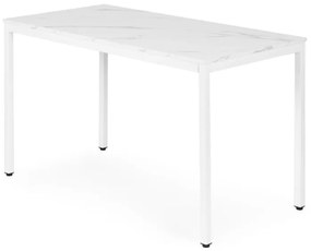 Masă de bucătărie din marmură albă 120 x 60 cm - masă universală pentru 4-5 persoane