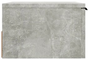 Noptiere de perete, 2 buc., gri beton, 34x30x20 cm
