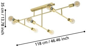 Lustră aplicată BELSIANA 8xE27/40W/230V Eglo 98882
