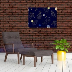 Tablou pe sticlă - Universul (70x50 cm)