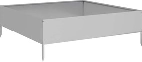 vidaXL Strat înălțat de grădină, 100x100x33,5 cm, oțel galvanizat