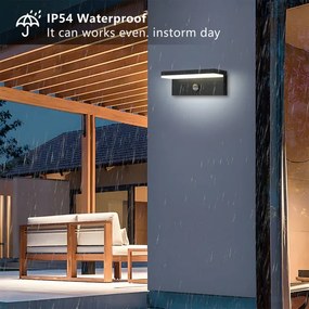 Brilagi-LED Aplica de exterior cu senzor TESSI LED/10W/230V neagră IP54