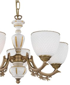 Candelabru din alama cu 5 brate design italian 8656