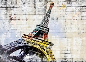 Tablou pe sticlă - Arta digitală a Turnului Eiffel (70x50 cm)