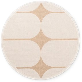 Covor pentru exterior și interior bej/fildeș rotund ø 160 cm Duet Bowen – NORTHRUGS