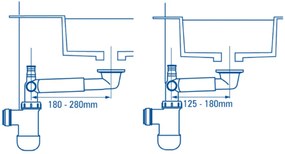 Lavoar baie pe blat si consola sustinere cu sertar, 500x400x95 mm, Deante, Temisto 500x400x95 mm