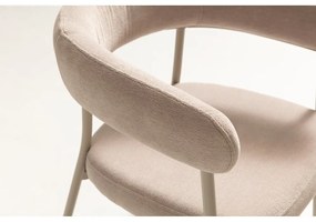 Set de scaune de sufragerie bej cu cotiere 2 buc. tapițat Yuri – MOME