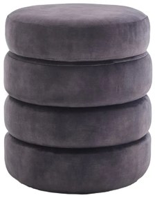 Bancheta cu spatiu de depozitare, Catifea Gri, VOQUE 50cm A-46689 VC