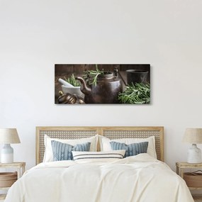 Tablou - Ceainic cu rozmarin (120x50 cm)