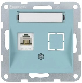 Priza internet cat 6, IP20, Turcoaz, Panasonic Karre Plus 55 Soft Touch