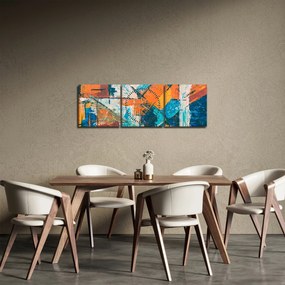 Tablou - Abstract (cu ceas) (90x30 cm)