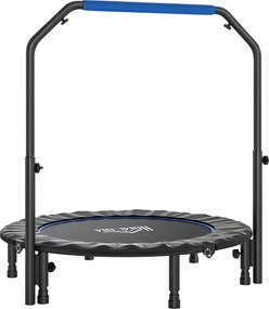 HOMCOM Mini Trampolin Fitness Pliabil de 45" cu Mâner Reglabil din Spumă, Albastru | Aosom Romania