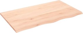 vidaXL Blat de baie, 100x60x2 cm, lemn masiv netratat