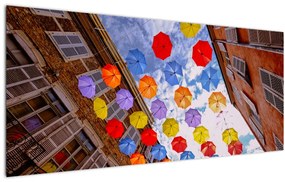Tablou - Umbrele colorate (120x50 cm)