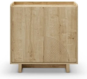 Dulap în culoare naturală cu aspect de lemn de stejar 80x80x40 cm Daira – Marckeric