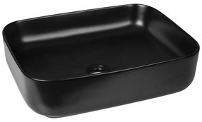 Lavoar cu design ceramic KR-384 BLM negru mat