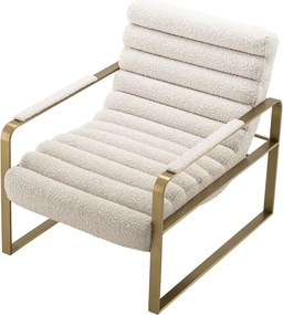 Fotoliu elegant design LUX Olsen, boucle crem 115043 HZ
