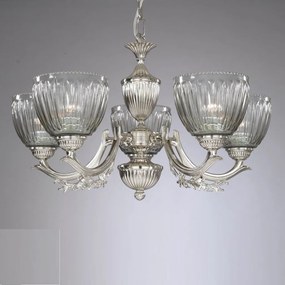 Candelabru cu 5 brate design italian din alama 9850