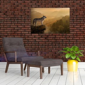 Tablou - Lup pe stăncă (90x60 cm)