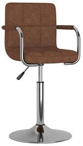 vidaXL Scaun de bucătărie, maro, material textil