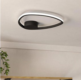 Eglo 902148 - Plafonieră MOSCHELLA LED/9,7W/230V neagră