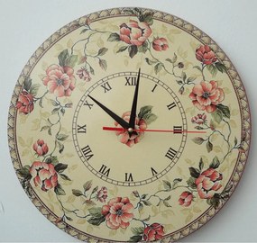 SENTOP | Ceas de perete roman cu floare - REMTO