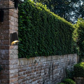 Aplică de perete exterioară neagră IP44 cu senzor de mișcare - Femke