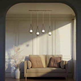 Lustra din alama cu 4 pendule in forma de lacrima Iside