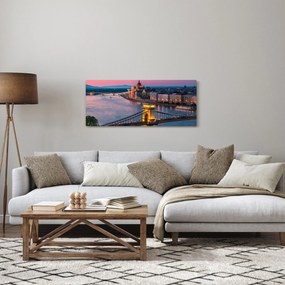 Tablou - Panorama orașului Budapesta, Ungaria (120x50 cm)