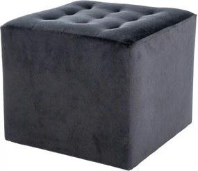 Taburet LORI, stofa catifelata negru - Bluvel 19, 39x39x34 cm