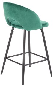 Scaun de bar H96 velvet verde