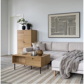 Măsuță de cafea în culoare naturală cu blat cu aspect de lemn de stejar 50x100 cm Kyoto – House Nordic
