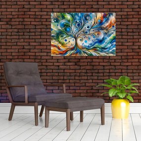Tablou – Arbore energetic colorat (90x60 cm)