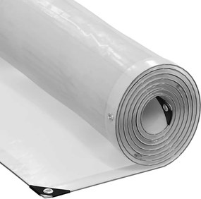 vidaXL Prelata transparenta cu ochiuri 2x5 m polietilena