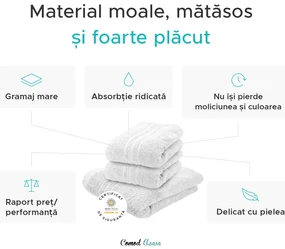 Prosop Classic 50 x 100 cm crem, 100% bumbac