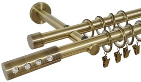 Galerie dubla prindere perete picior universal allure 19/19 aur antic (Alege marime: 360 cm)