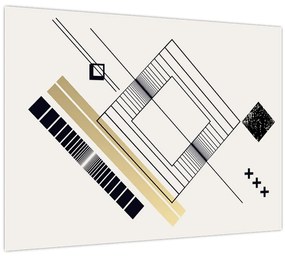 Tablou pe sticlă - Forme geometrice N⁰6 (70x50 cm)