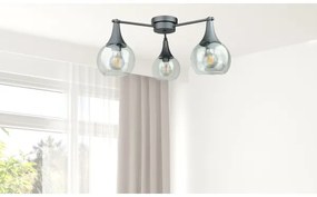 Lustră aplicată STAR 3xE27/60W/230V negru/transparent