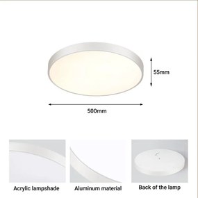 Plafonieră LED dimabilă Immax NEO 07252L SEMPLICI 48W/230V Wi-Fi Tuya alb + telecomandă
