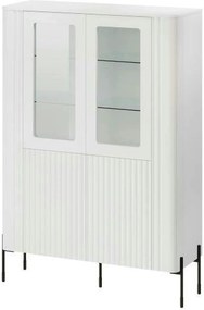Vitrina VERA, alb, PAL laminat/sticla, 110x40x160 cm