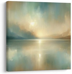 Tablou tonuri delicate ale naturii la lac