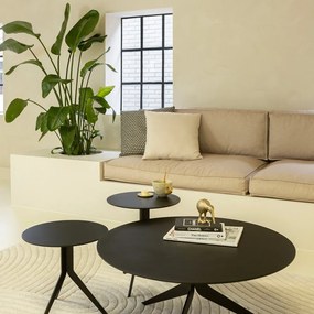 Măsuță de cafea neagră rotundă din metal ø 78 cm Daley – Spinder Design