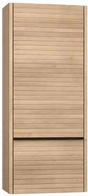 Dulap coloana mediu suspendat KolpaSan Orphia canelat 1 usa si 1 sertar 45x100 cm finisaj acacia